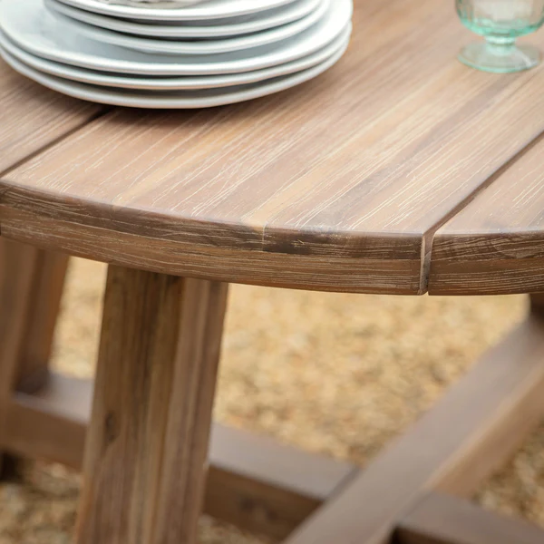 GARDEN TRADING Chilford Solid Wood Round Dining Table, Natural - Image 4
